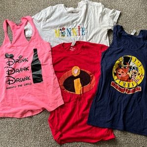 Lot of 4 Walt Disney World shirts!